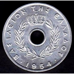 GREECE 20 Lepta 1954