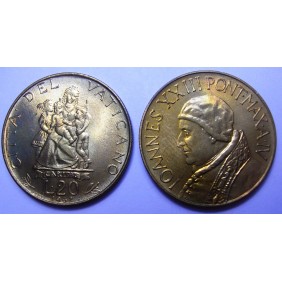 VATICANO 20 Lire 1962