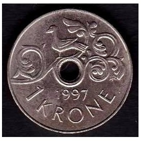 NORWAY 1 Krone 1997