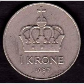 NORWAY 1 Krone 1987
