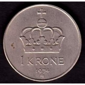 NORWAY 1 Krone 1974