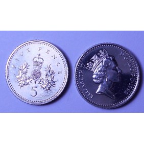 GREAT BRITAIN 5 Pence 1992