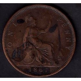 GREAT BRITAIN 1 Penny 1867...
