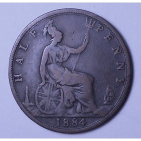 GREAT BRITAIN 1/2 Penny 1884