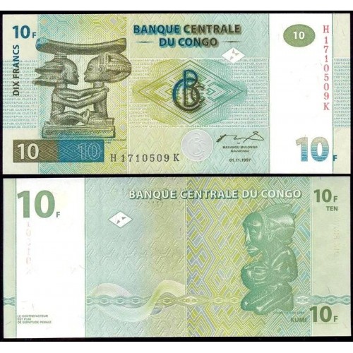 CONGO DEMOCRATIC 10 Francs...