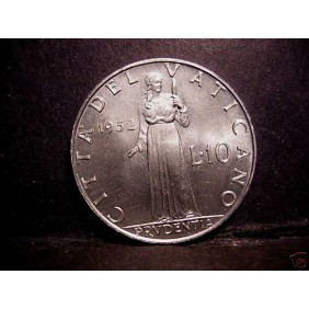 VATICANO 10 Lire 1952