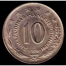 YUGOSLAVIA 10 Dinara 1976