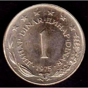 YUGOSLAVIA 1 Dinar 1975