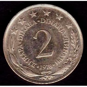 YUGOSLAVIA 2 Dinara 1978