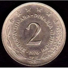 YUGOSLAVIA 2 Dinara 1976