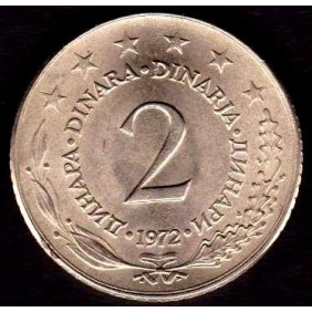 YUGOSLAVIA 2 Dinara 1972