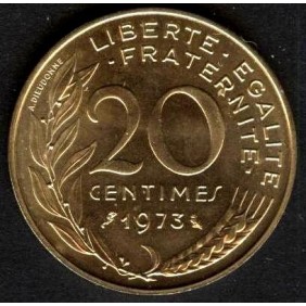 FRANCE 20 Centimes 1973
