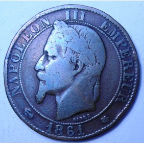 FRANCE 5 Centimes 1861 A