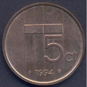 NETHERLANDS 5 Cents 1994