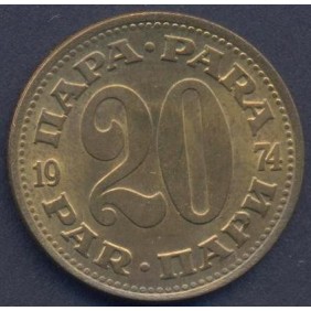 YUGOSLAVIA 20 Para 1974