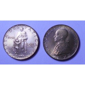 VATICANO 20 Lire 1958