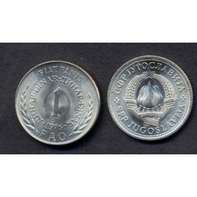 YUGOSLAVIA 1 Dinar 1976 FAO