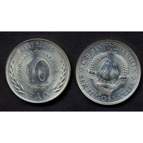 YUGOSLAVIA 10 Dinara 1976 FAO