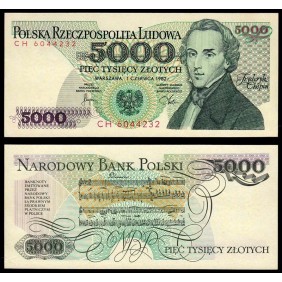 POLAND 5000 Zlotych 1982