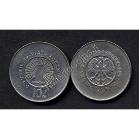 POLAND 10 Zlotych 1969...