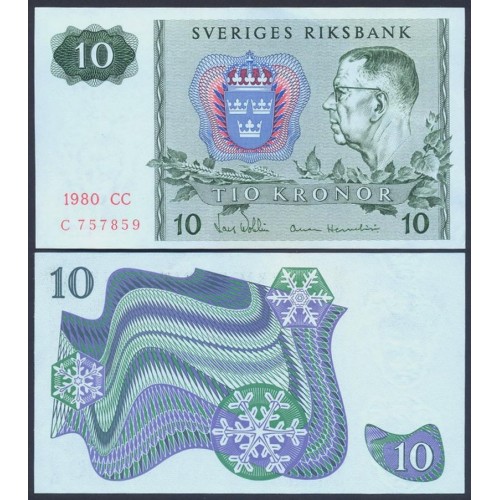 SWEDEN 10 Kronor 1980