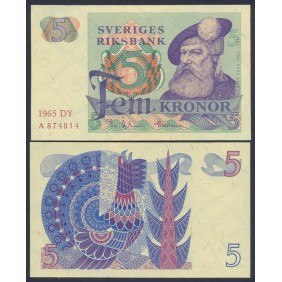 SWEDEN 5 Kronor 1965