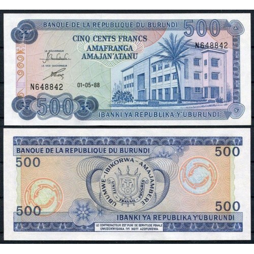 BURUNDI 500 Francs 1988