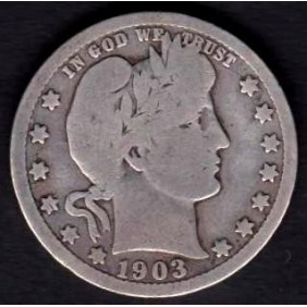 USA Barber Quarter 1903 AG