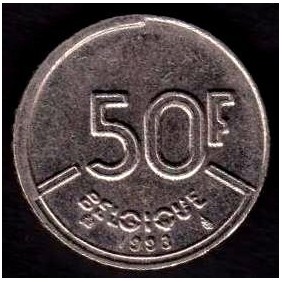 BELGIUM 50 Francs 1993...