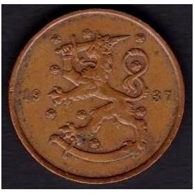 FINLAND 10 Pennia 1937