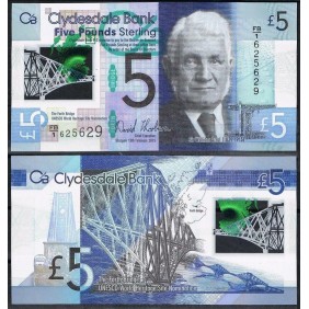 SCOTLAND 5 Pounds 2015...