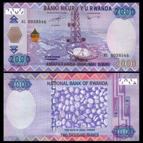 RWANDA 2000 Francs 2014