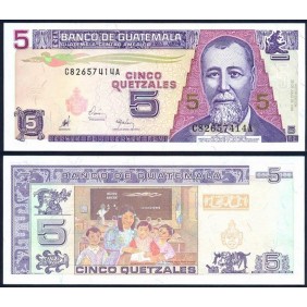 GUATEMALA 5 Quetzales 1998