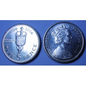 GIBRALTAR 5 Pence 2004...