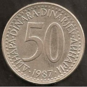 YUGOSLAVIA 50 Dinara 1987
