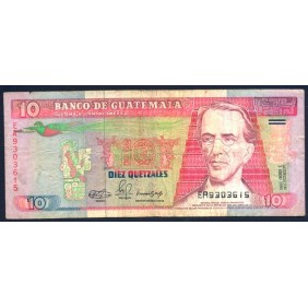 GUATEMALA 10 Quetzales 1990