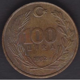TURKEY 100 Lira 1992