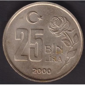 TURKEY 25 Bin Lira 2000