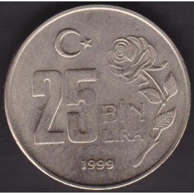 TURKEY 25 Bin Lira 1999