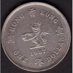 HONG KONG 1 Dollar 1987