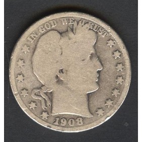 USA Half Dollar Barber 1908 O