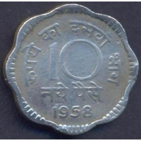 INDIA 10 Paise 1958 C