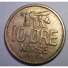 NORWAY 10 Ore 1959