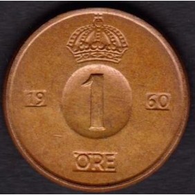 SWEDEN 1 Ore 1960