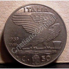 50 CENTESIMI 1939 XVIII A. M.