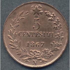 5 Centesimi 1867 N