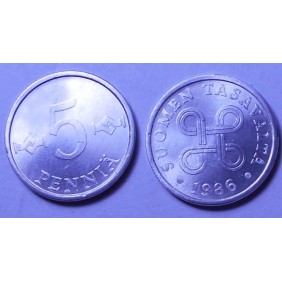 FINLAND 5 Pennia 1986