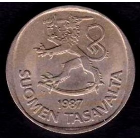 FINLAND 1 Markka 1987 M