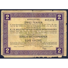 MONTENEGRO 2 Perper 1917