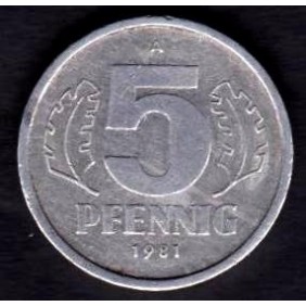 DDR 5 Pfennig 1981